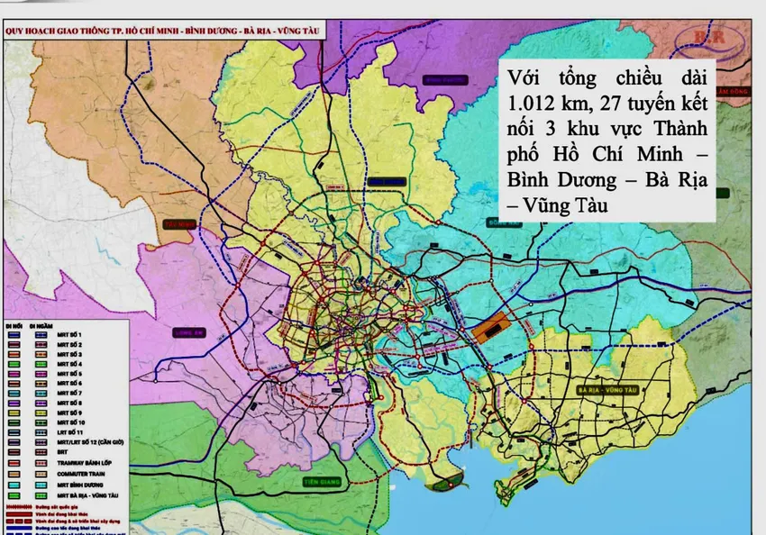TP.HCM mới có 27 tuyến đường sắt đô thị. Ảnh: MAUR