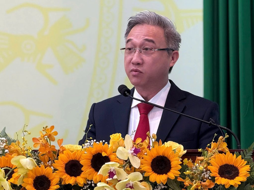 Phó Bí thư Thành ủy TP HCM Đặng Minh Thông phát biểu chỉ đạo tại đại hội - Ảnh: Hà Nguyễn