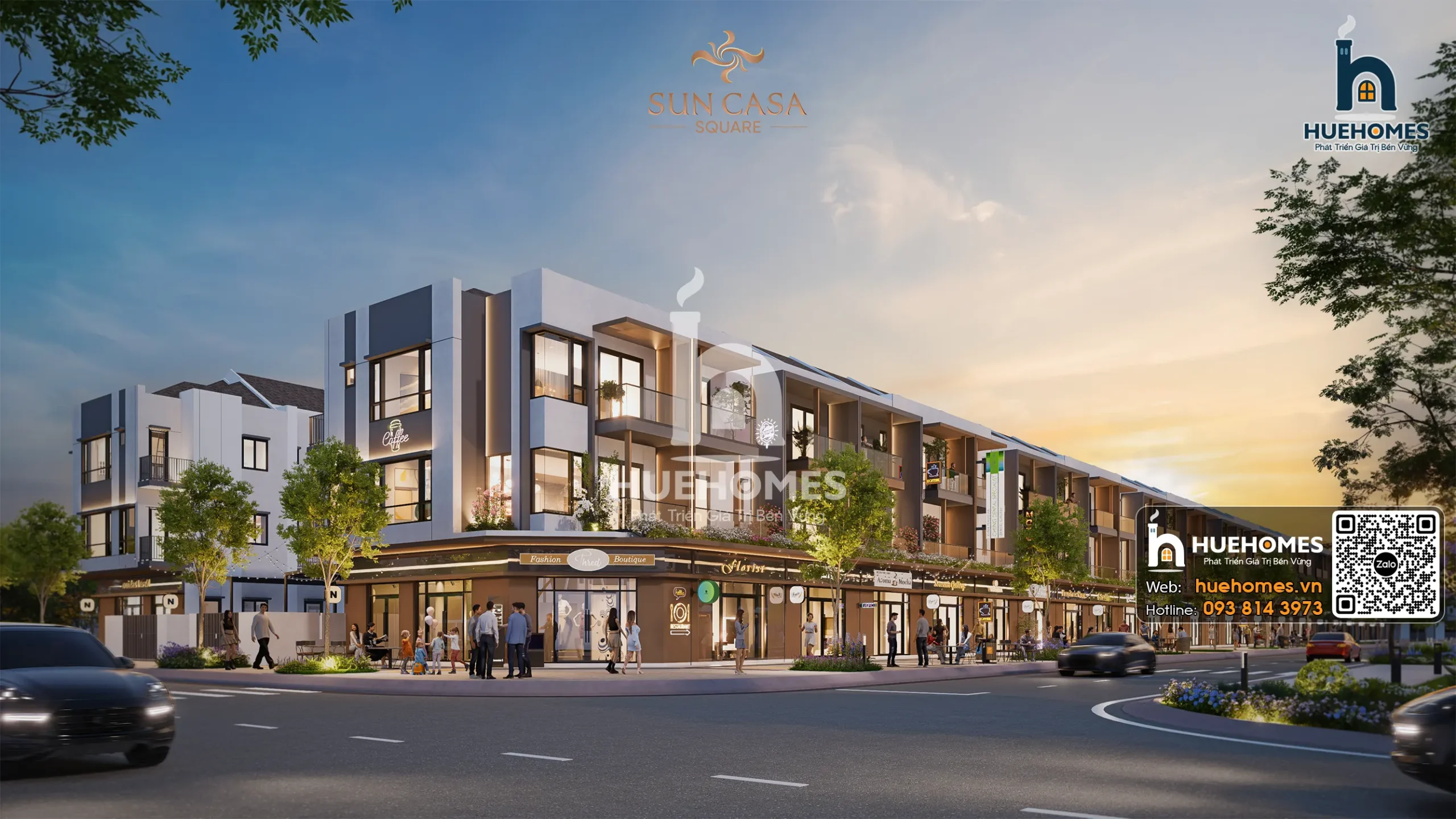 Phối cảnh 3D tuyến phố Standard House Sun Casa Square Bình Dương – Nhà Phố Thương Mại Đáng Sở Hữu