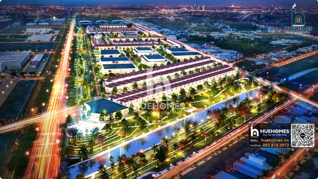 Mê Mẫn Trước Vẻ Đẹp Của Dự Án Suncasa Central Bình Dương Lúc Về Đêm