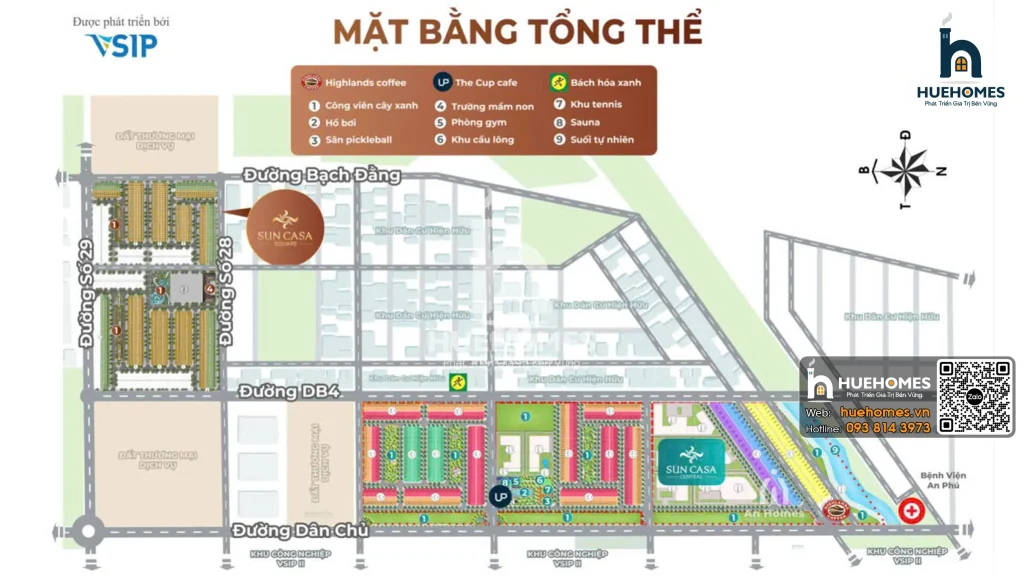 Mặt Bằng Tổng Thể Dự Án Suncasa Bình Dương